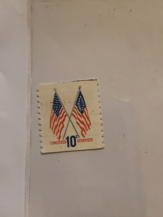 Other - United States 10-Cent Stamp, Red & White